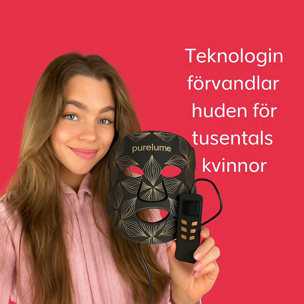 Purelume® LED-mask – 7-färgs ljusterapi för ansikte